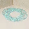 5PCS - Sparkling Faceted Beaded Stackable Stretch Multi Layered Bracelet: Light,Turquoise