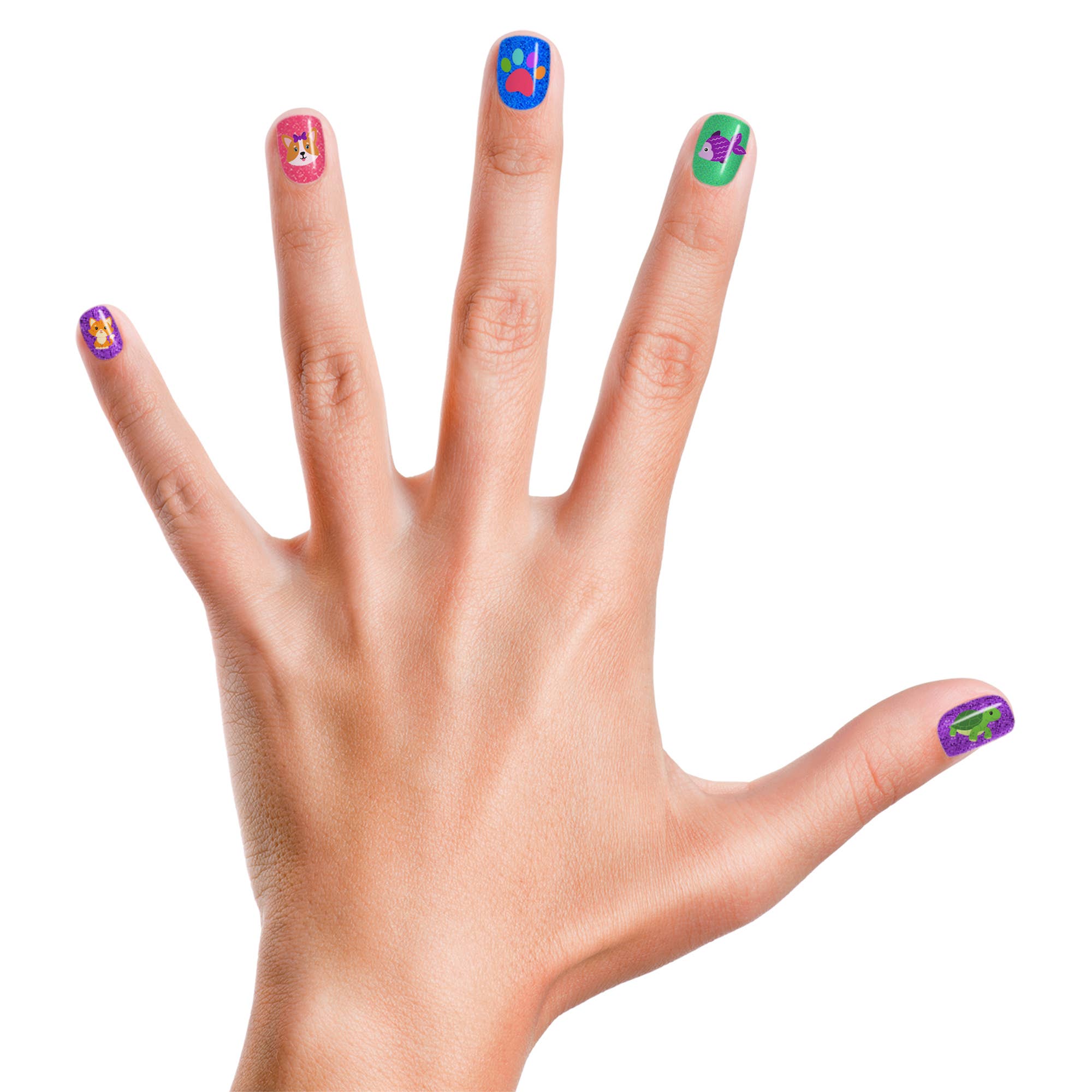 Piggy Paint Non-Toxic Nail Art Kids Nail Stickers - Playful Pets