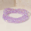 5PCS - Sparkling Faceted Beaded Stackable Stretch Multi Layered Bracelet: Purple