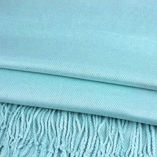 Solid Pashmina Shawl Scarf - Sky Blue