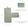 Organic Cotton Travel Changing Mat, Diaper Bag Changing Pad, Sage Green