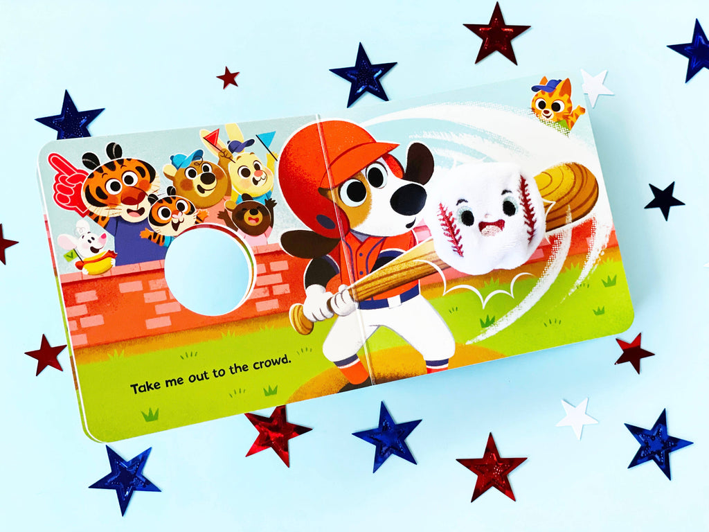 Baseball! finger puppet board book, inside pages