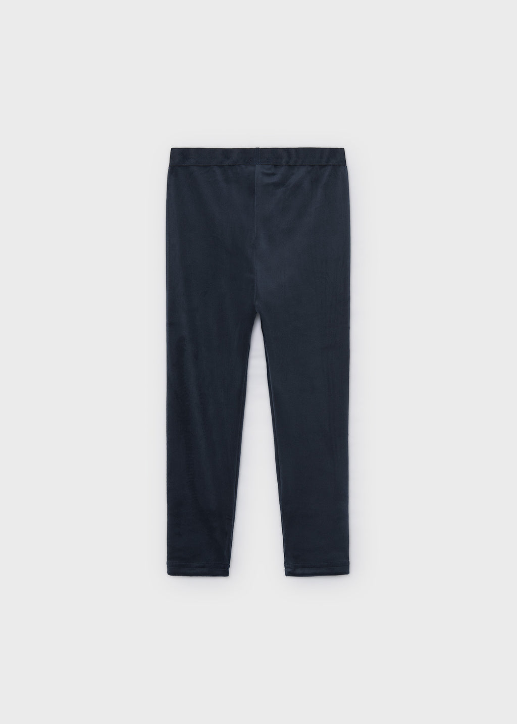 Mayoral 712 mini girl navy lux velvet leggings - back