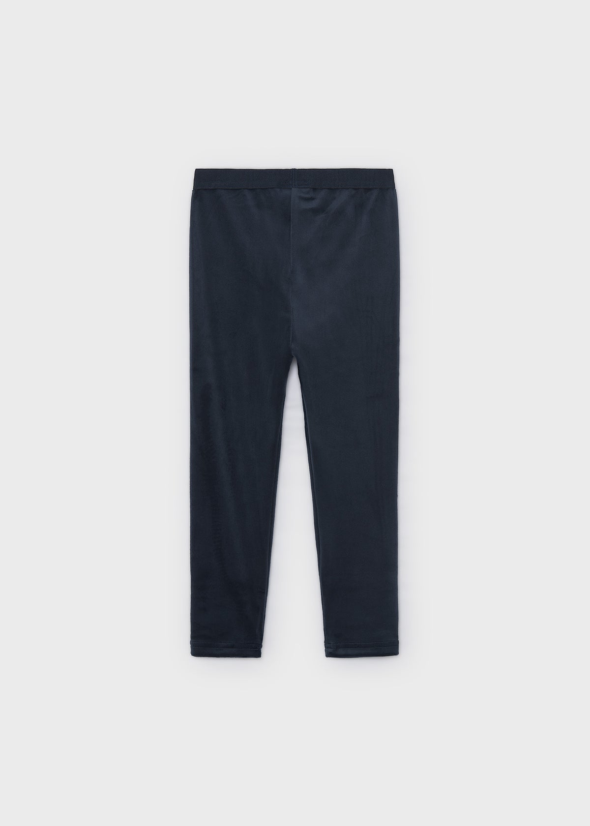 Mayoral 712 mini girl navy lux velvet leggings - back