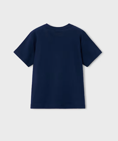 3074 Mini Boy Eco-Cotton Silicone Sensory Soccer Ball S/S T-Shirt - Navy