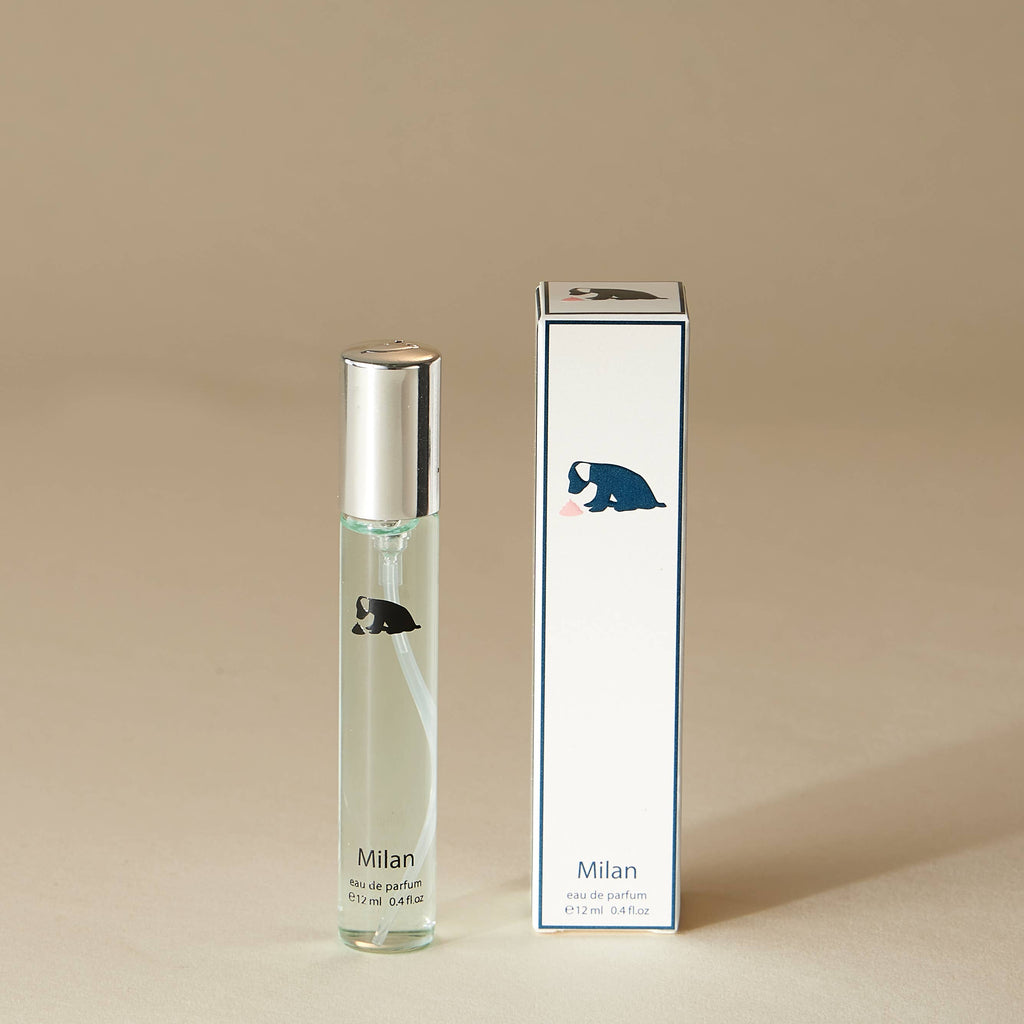 Iconic Cities Milan travel mini perfume, white box