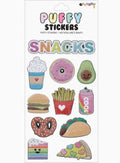 iScream Puffy Glitter Sticker Pack - Favorite Snacks