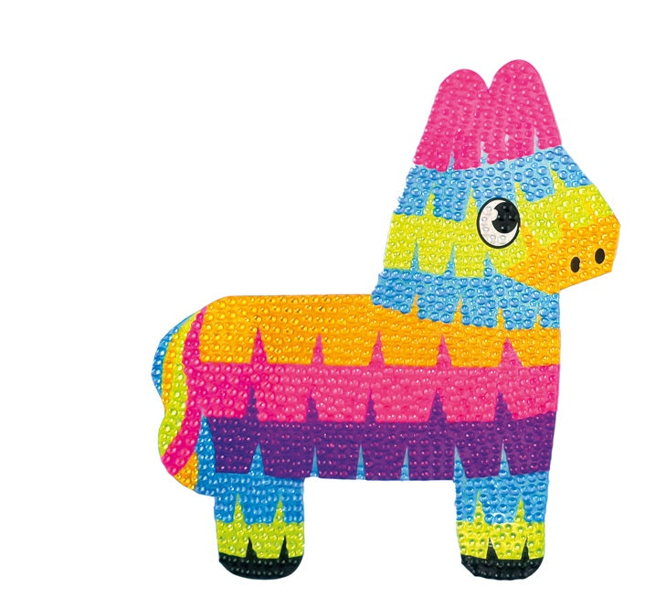 Removable Rhinestone Decal Greeting Card - Rainbow Pinata