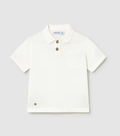 1109 Toddler Boy Eco-Cotton S/S Polo Shirt - Cream