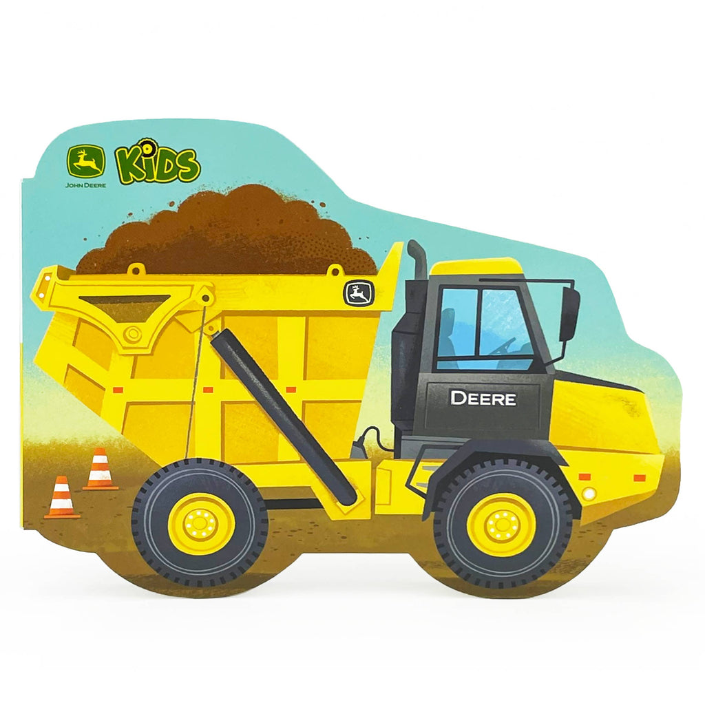John Deere Kids How Dump Trucks Work board book, cover