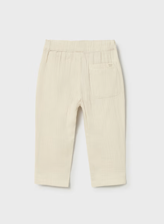 1521 Toddler Boy Eco Cotton Muslin Pants - Hemp
