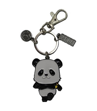 Jujutsu Kaisen Panda metal 3 charm keychain, front view