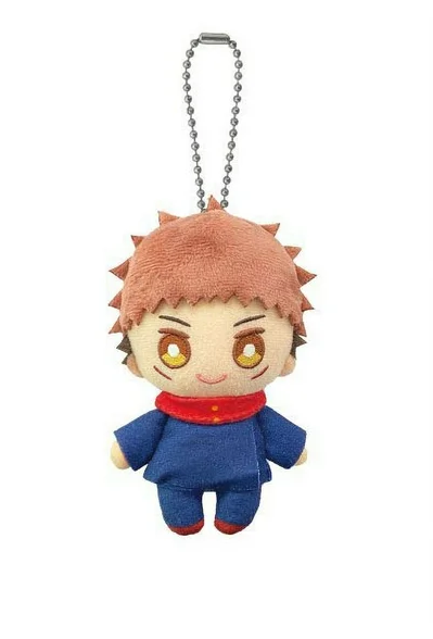 Jujutsu Kaisen Yuji Itadori plush bag charm, front view