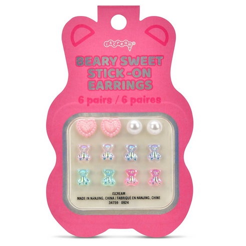 kids stick on non-pierced earring set