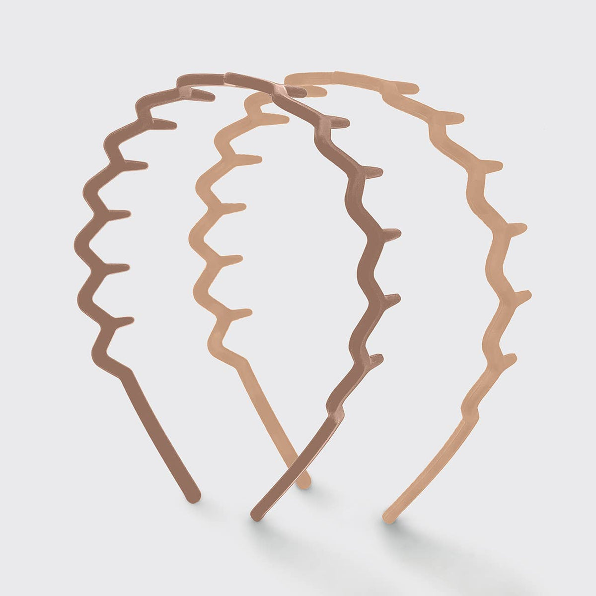 Kitsch neutral zig zag headbands, 2 pack, two headbands, side by side