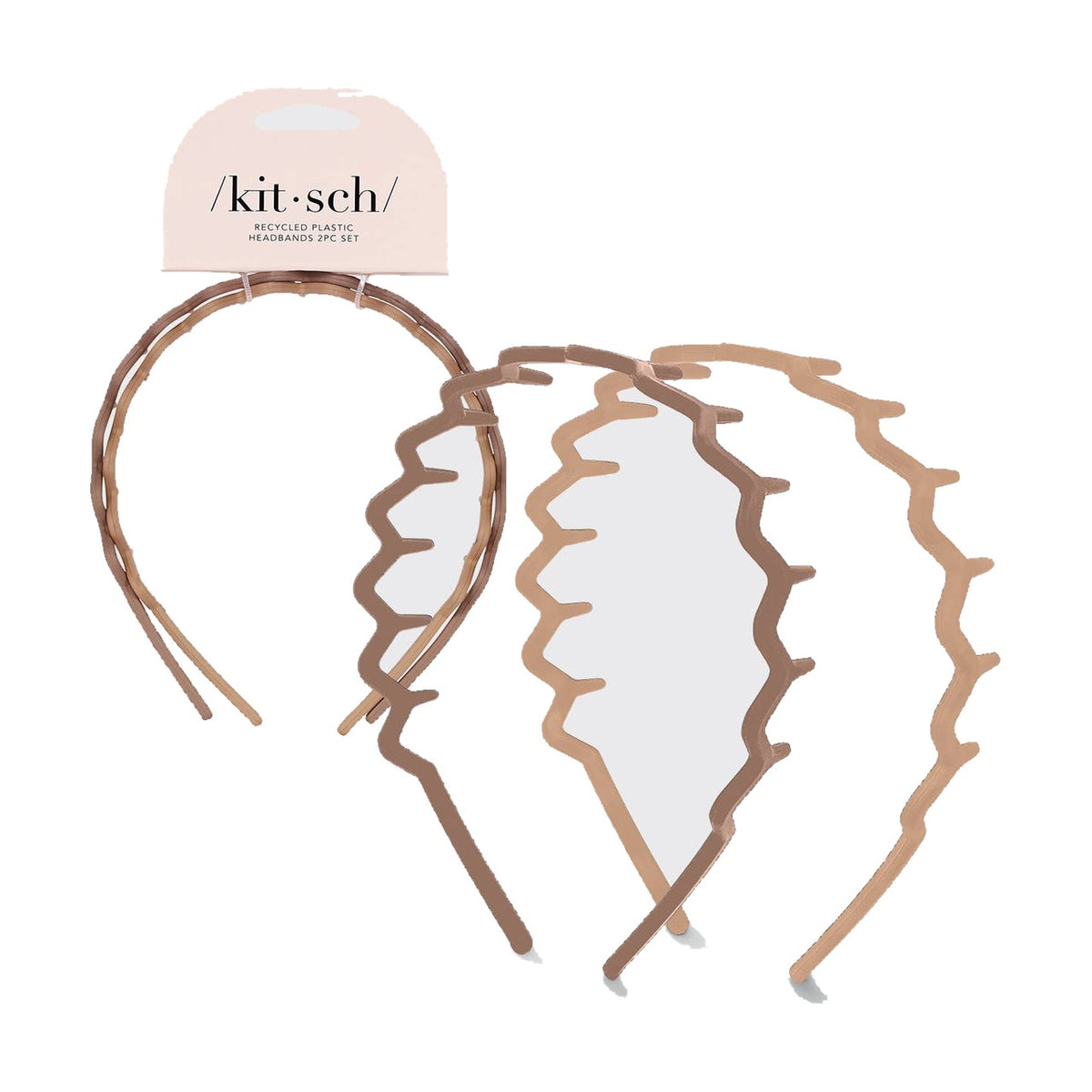 Kitsch neutral zig zag headbands, 2 pack, two headbands