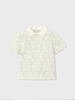 3104 Mini Boy S/s Printed Polo Shirt - Cream Green
