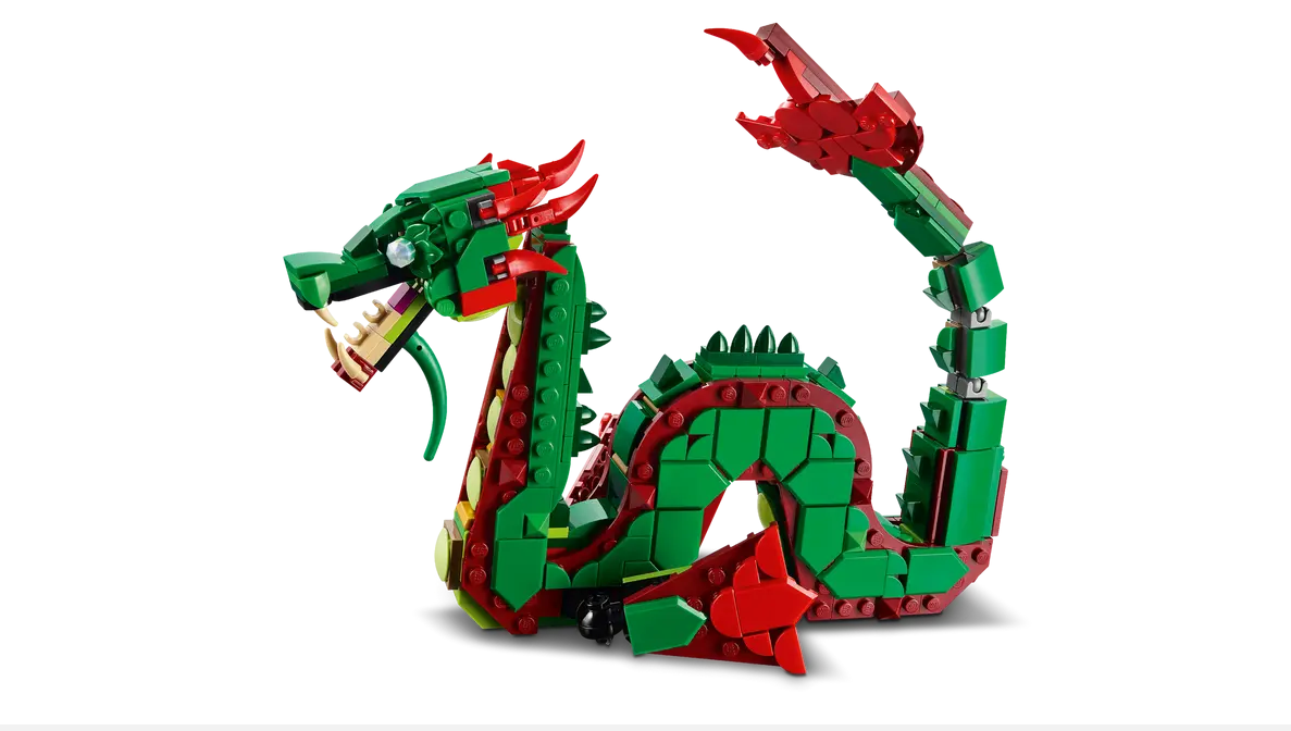 LEGO Creator 3-in-1 Medieval Dragon 31161, sea serpent build, side view
