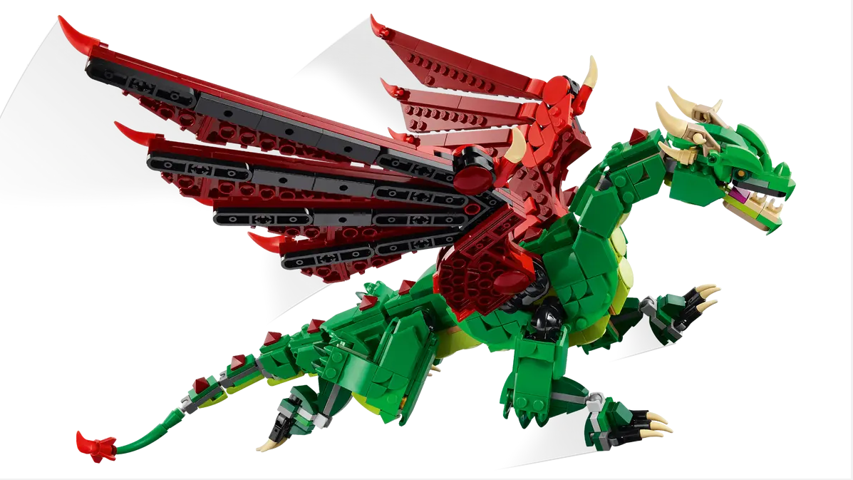 LEGO Creator 3-in-1 Medieval Dragon 31161, dragon build