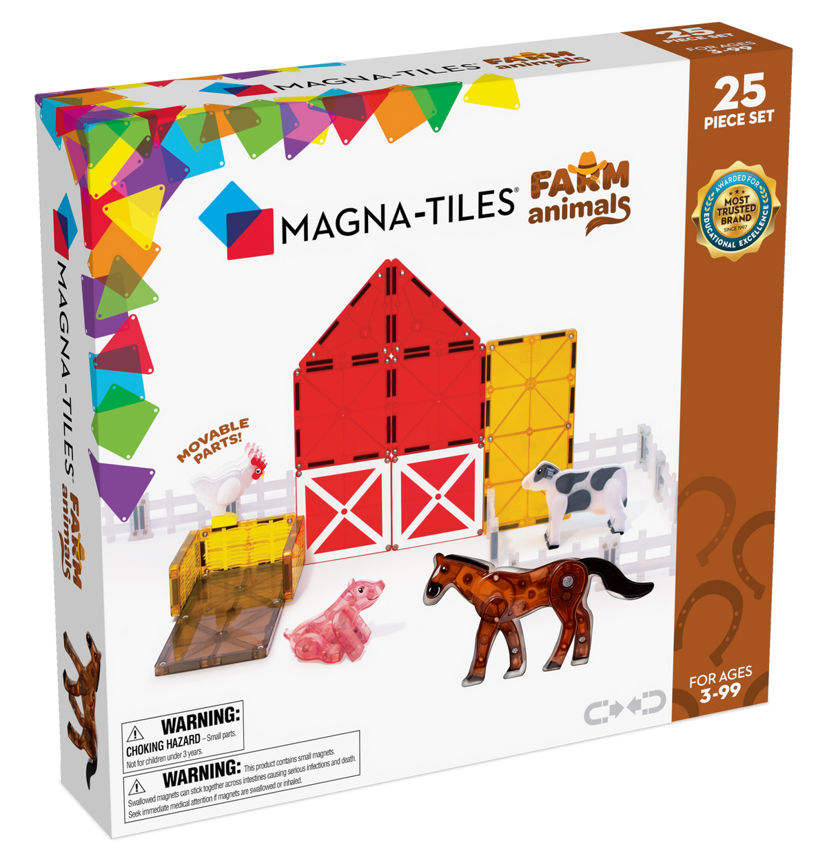 Magna-Tiles Farm Animals 25 piece set, box front