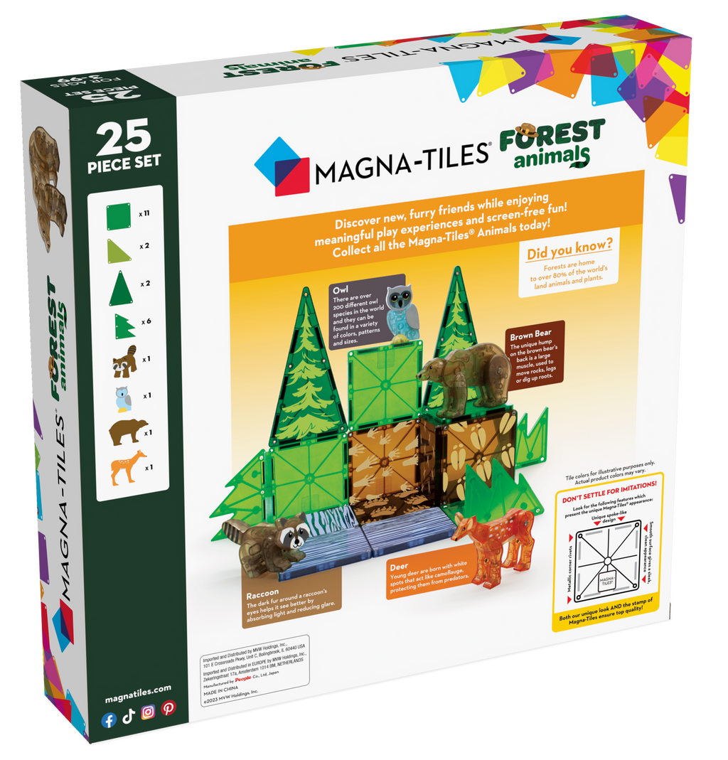 Magna-Tiles Forest Animals 25 piece set, building