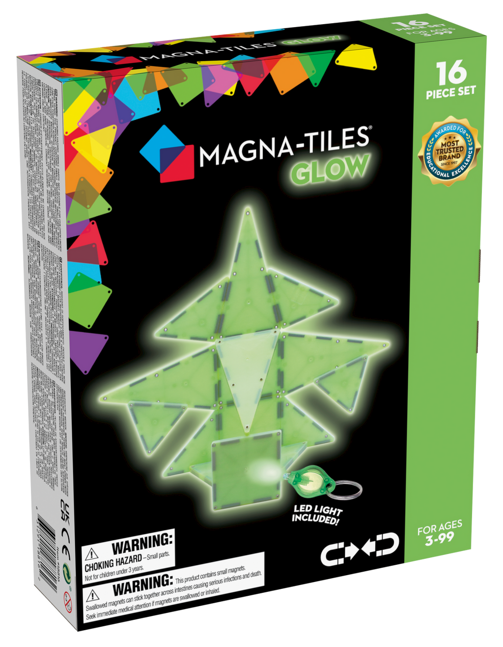 Magna-Tiles Glow 16 piece set, box front