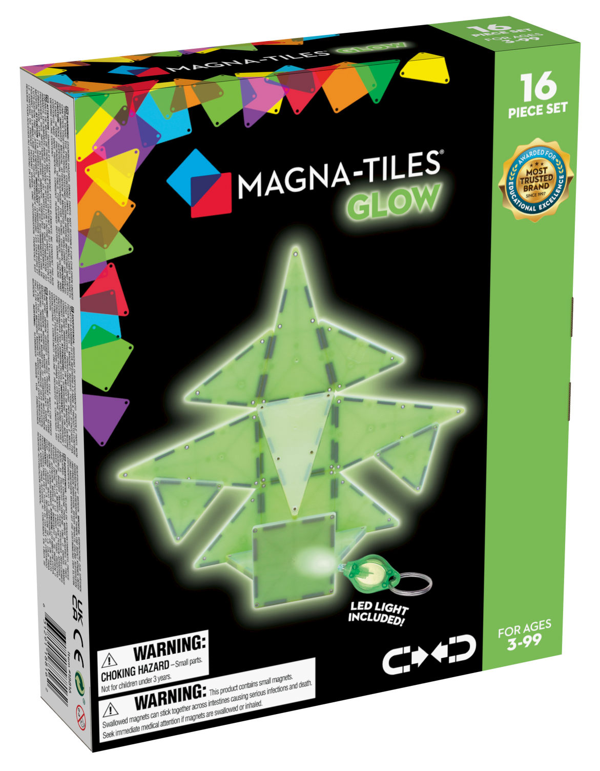 Magna-Tiles Glow 16 piece set, box front