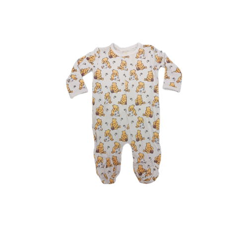 Winnie-the-Pooh honey soccer magnetic bamboo baby footie, front view