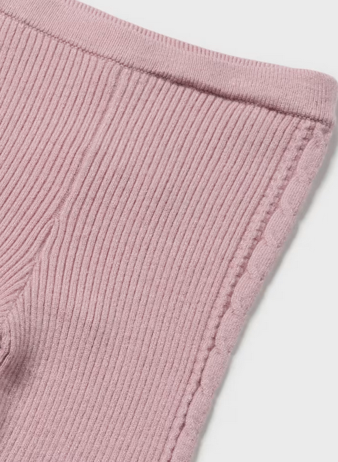 Mayoral baby tricot knit leggings, petal, view 2