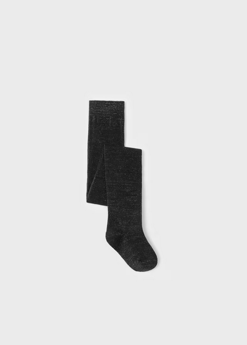 Mayoral girls lurex tights, black, view 3