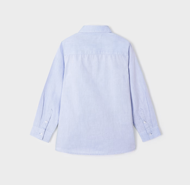 Mayoral boys button-up dress shirt, light blue, view 3