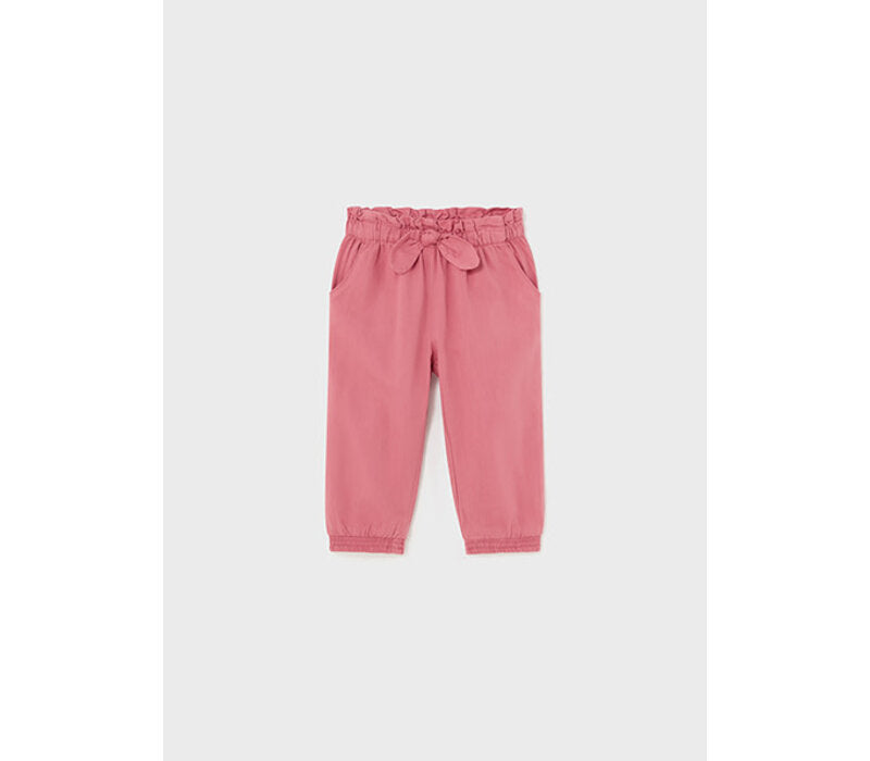 1545 Toddler Girls Eco-Sustainable Cotton Soft Denim Jogger Pants - Clay