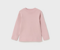 Mayoral toddler girl mockneck knit crewneck sweater, lt rose pink, front view
