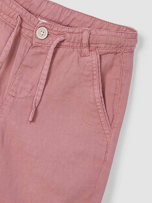 Mayoral boys twill chino shorts, guava, view 3