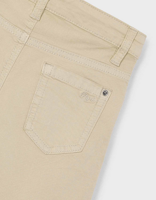 Mayoral boys basic 5-pocket twill shorts, almond, view 3