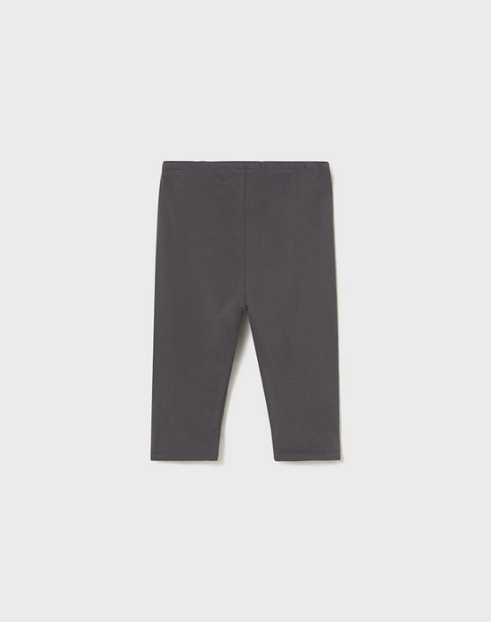 Mayoral toddler girl reversible leggings, lead grey and tapioca dot, view 3