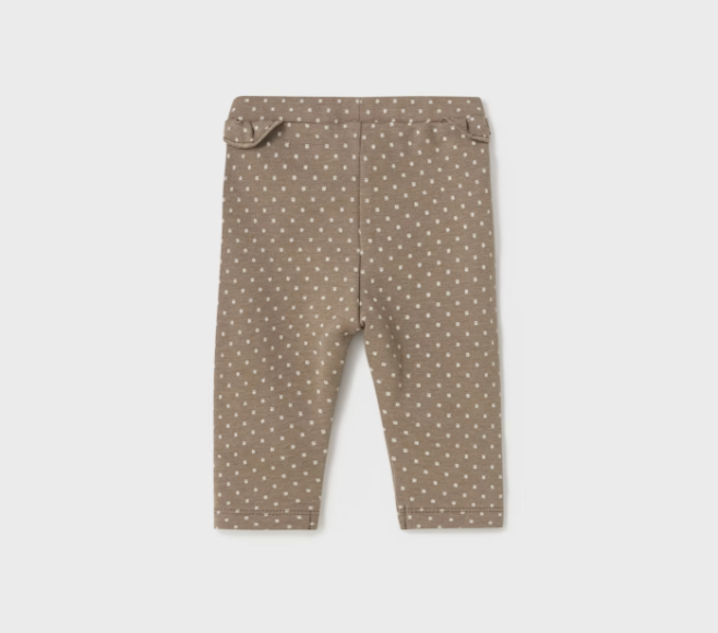 Mayoral baby girl sustainable cotton 2 pr legging set, mole/pink, view 2