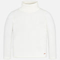 mayoral 313 soft white/ivory basic knit turtleneck