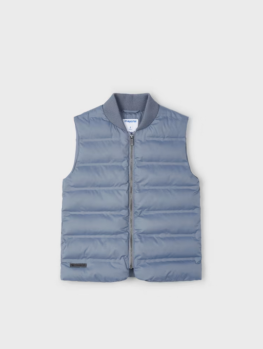 Mayoral boys lightweighted quilted vest, cloud, view 2