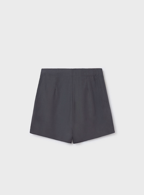 Mayoral girls linen skort, coal, view 2