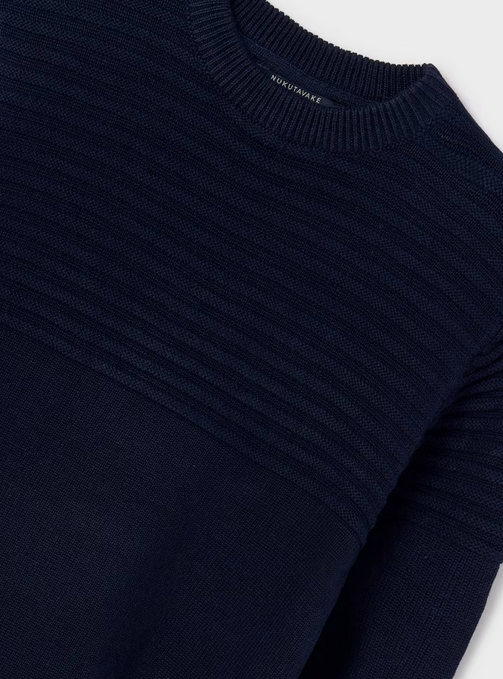 Mayoral tween boys jaquard jumper, navy, view 5