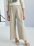 Mayoral tween girls pleated pants, champagne, view 2