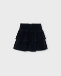 Mayoral tween girls velvet skirt, black, view 2