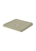 Mayoral 9132 baby unisex green embroidered flower pointelle knit cotton blanket - folded