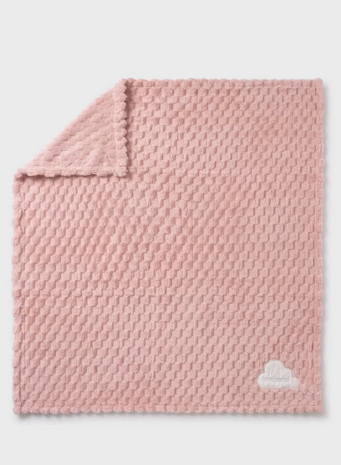 Mayoral cloud plush blanket, baby rose, view 2