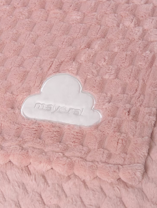 Mayoral cloud plush blanket, baby rose, view 4