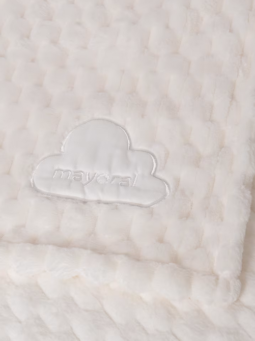 Mayoral cloud plush blanket, off-white, view 3