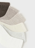 Mayoral baby 6-piece sock set, neutrals, view 2