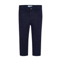 Mayoral boys chinos, adjustable waist trousers, navy, front view