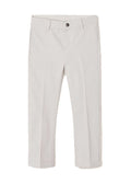 Mayoral boys tailored dress pants, tapioca linen, front view